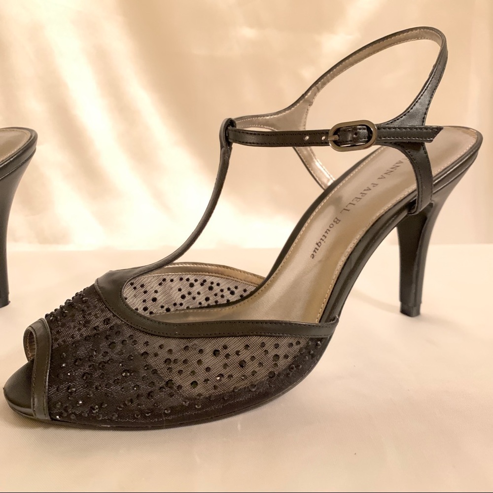 Adrianna Papell Black Evening Heels